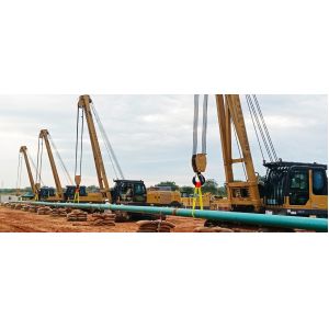  90T Pipe Layer Construction Pipeline Layer Wire Rope Luffing Oil And Gas Pipeline Construction Manufactures