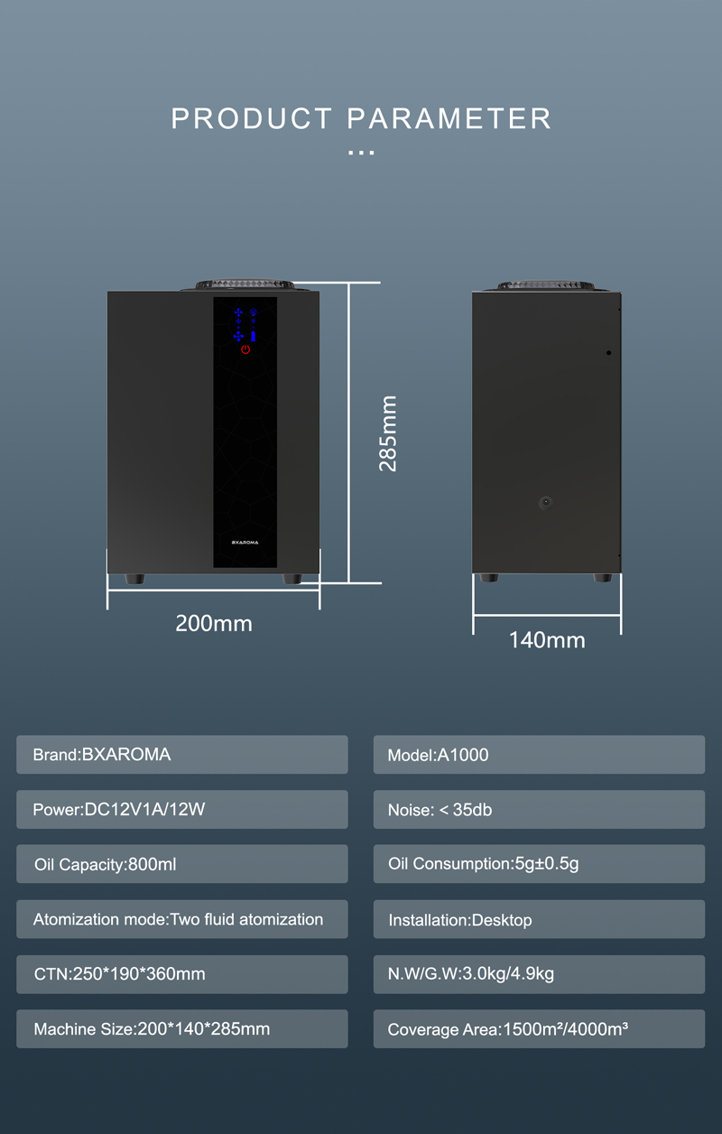 Wifi Luxury Scent Diffuser 12W Hotel Lobby Air Diffuser HVAC