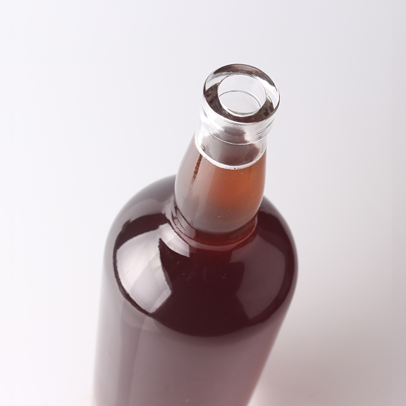 Engraving 1 Liter Glass Bottle With Cork Cap for Liquor Whisky Vodka