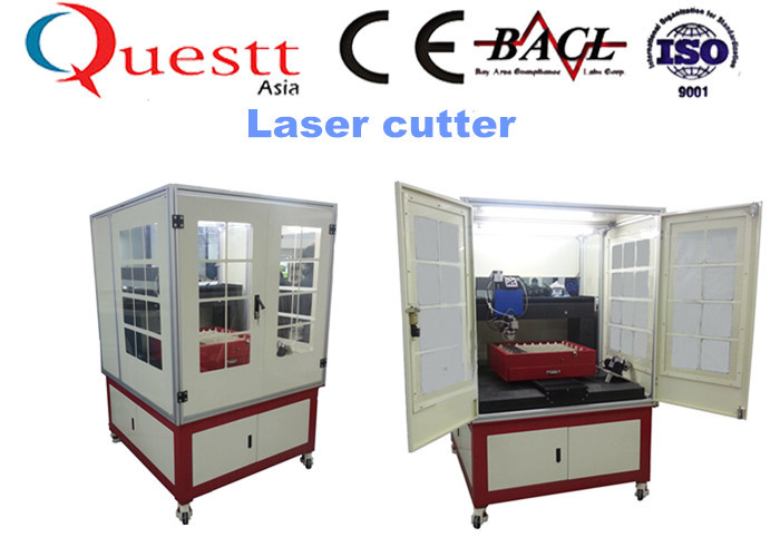 Water Cooling Precision Laser Cutting Machine 300 Watt With Sealed Working Table