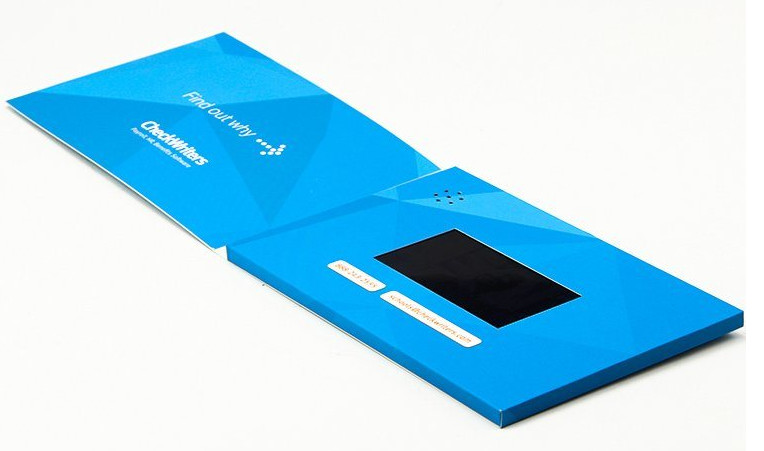 7 inch TFT screen promotional LCD Video Brochure Card , lcd brochureswith USB port