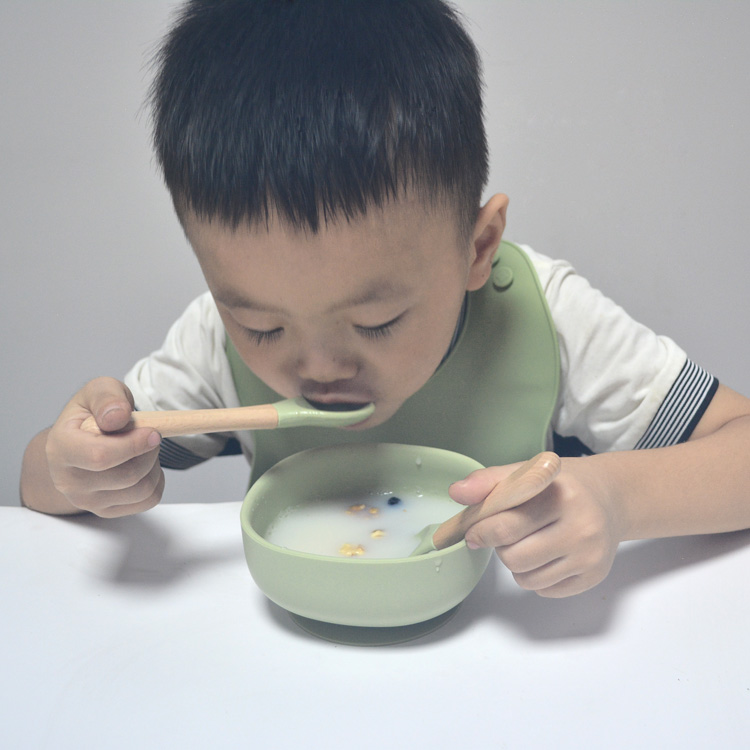 Silicone Baby Tray Silicone Bowl Baby Customized New Arrivals Round Shape Bpa Free With Spoon