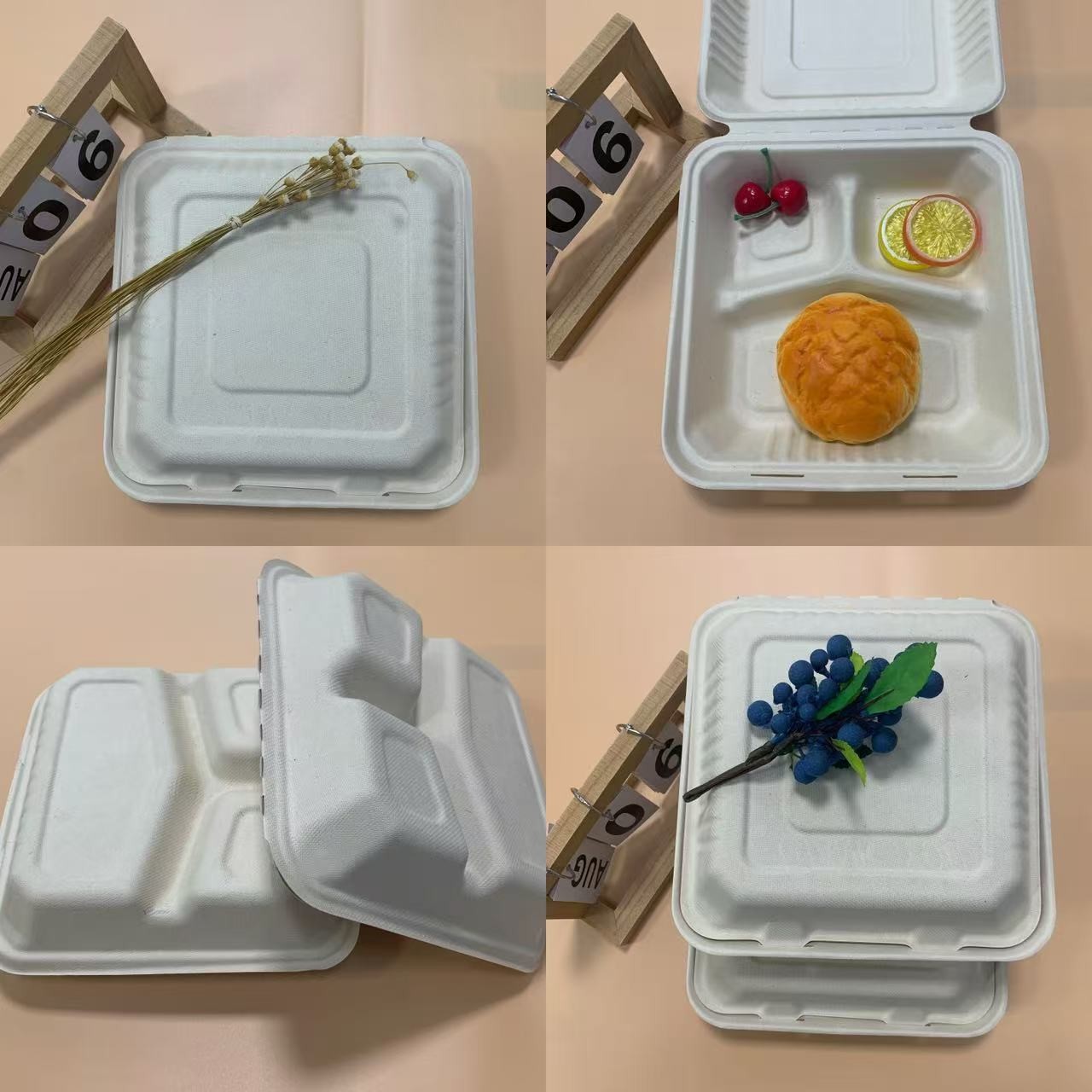 8 Inch Senvironmentally Friendly Disposable Food Containers Fda Approved