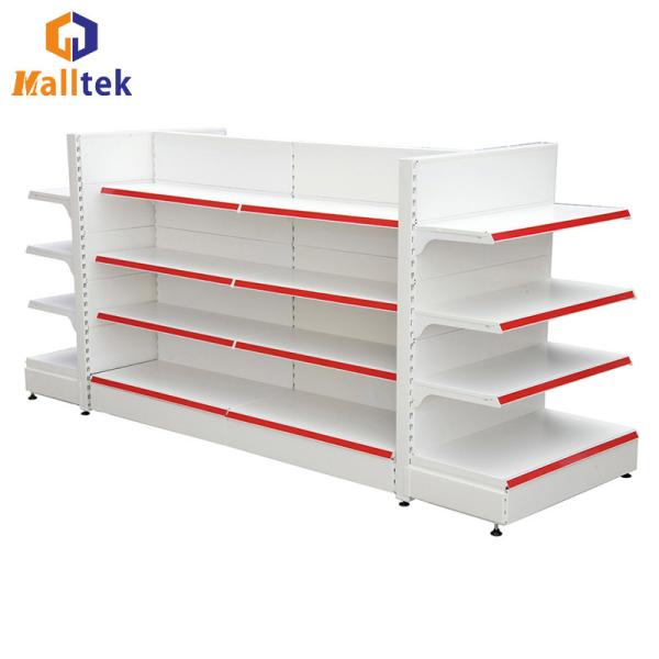 Customized Metal Multi Tier Heavy Duty Grocery Store Shelves Advertising For