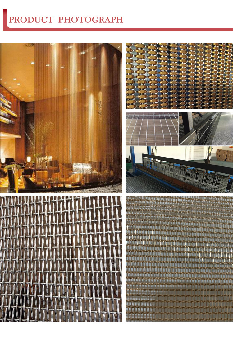 316 Stainless Steel Decorative Wire Mesh Sheets Anodized Dutch Weave