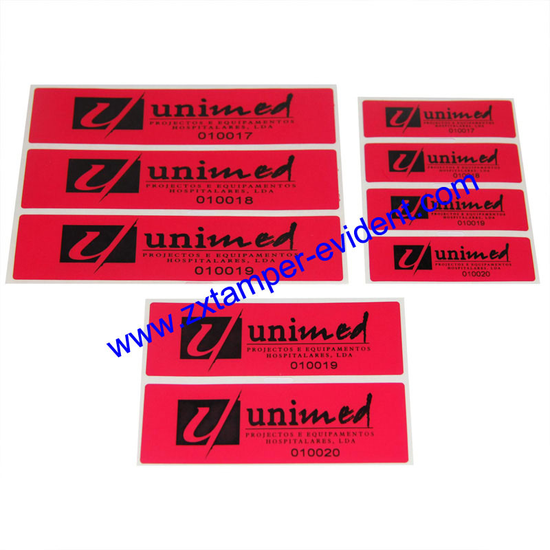 Tamper Evident Warranty Seal Label Tamper Proof Security Label For Document