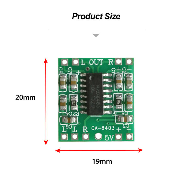 D Class Power Audio Board with 6W Linear Amplifier PAM8403 5V CA-8403 Standard Voltage