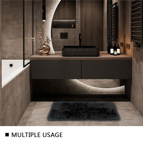 Multiple Size Tufted Shaggy Latex Backed Bath Mats Quick Dry