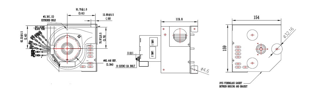 75W Convection Blower Motor Fan In Universal For Three-Voltage Design