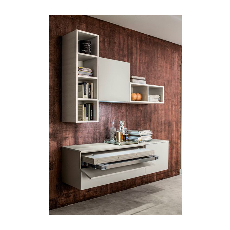 1800mm Modern Solid Wood Corner TV Stand For 75 Inch TV With Glass