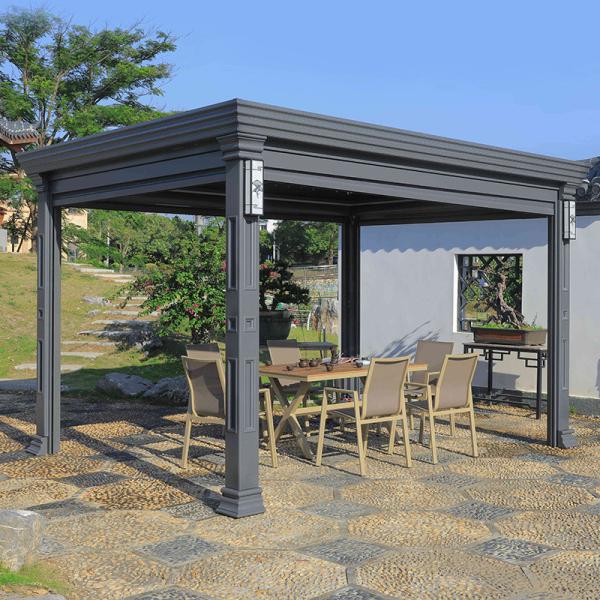 Aluminium Louvered Gazebo Pergola Villa Garden Shade Pergola Freestanding