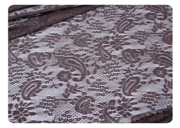 Eco-Friendly Polyester Lace Fabric , Cashew Design for Underwear CY-CT8503