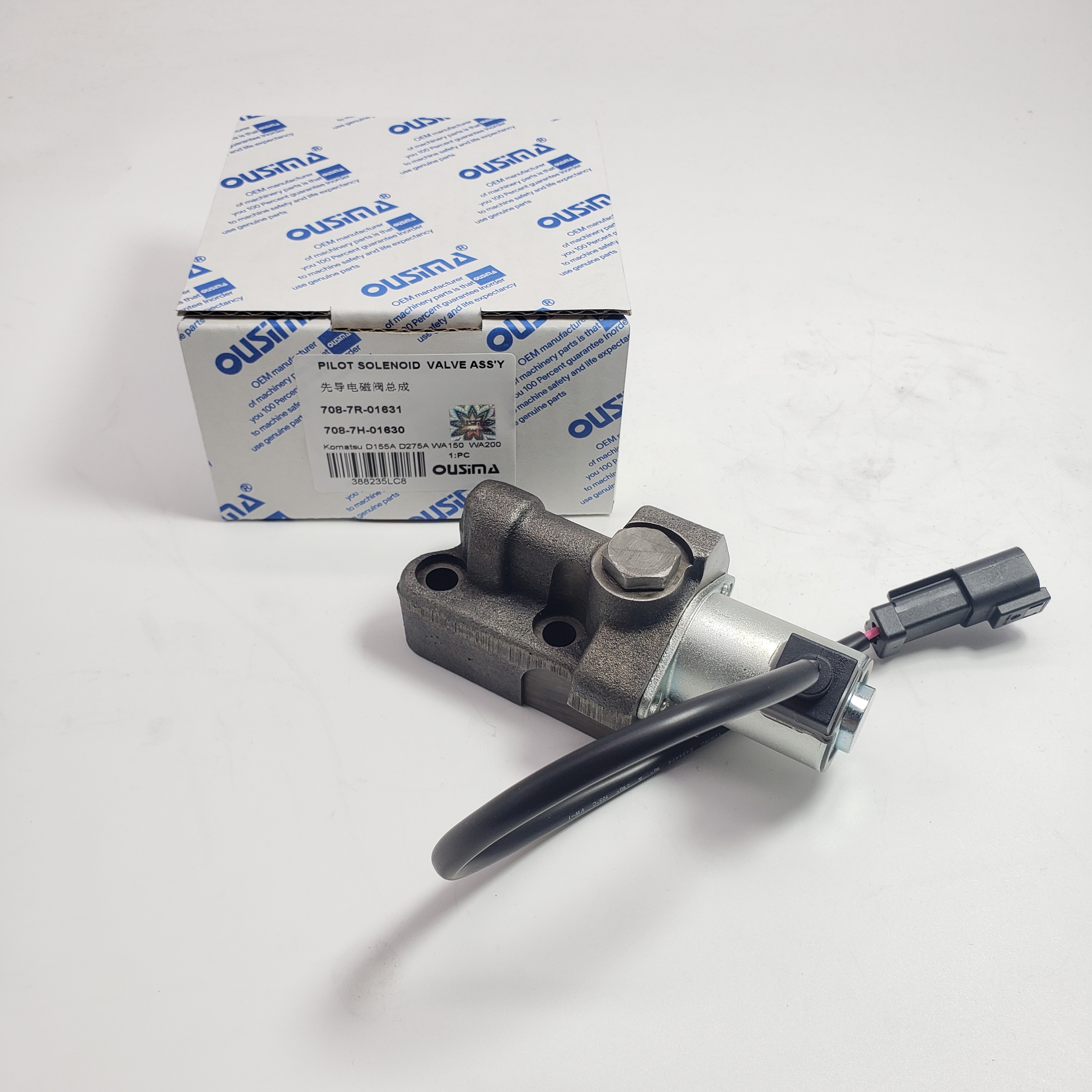 Pilot Solenoid Valve Assy 708-7R-01631 708-7H-01630 for Komatsu D155A D275A WA150 WA200