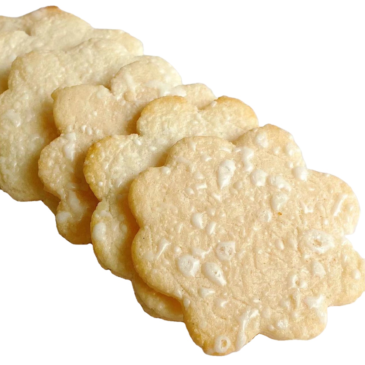 Sweety Flavor Senbei Rice Crackers Sliced Cookie Snow White Rice Cake