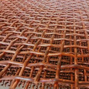 Copper Crimped Wire Mesh For Acid Particle Filtration 1.2m X1.88m Panel Size