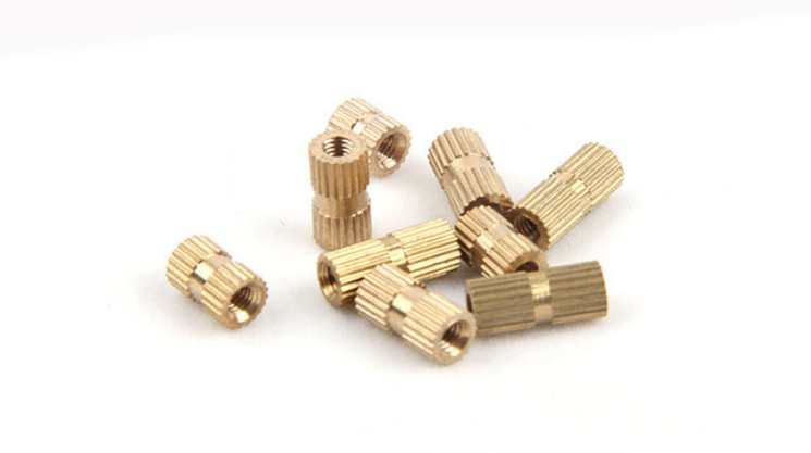 Brass Knurled Inlaid Nut Copper Injection Injection Double Pass Chamfered Knurled Copper Nut Set With Inlaid