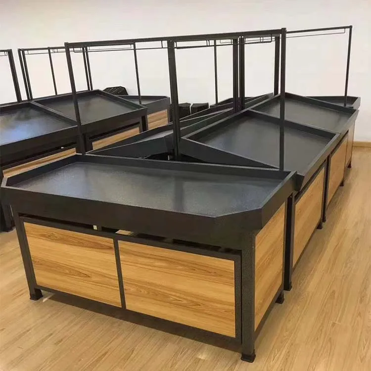 Supermarket Adjustable Fruit and Vegetable Rack Produce Display Stand