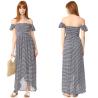 Buy cheap Clothes Woman Printed Off Shoulder Rayon Bohemian Maxi Dress from wholesalers