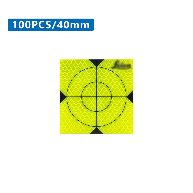 100pcs Size 60mm 20 30 40 50 80 Reflector Sheet For Total Station Survey Geography Fluorescent Green Triangle Reflective Sticker