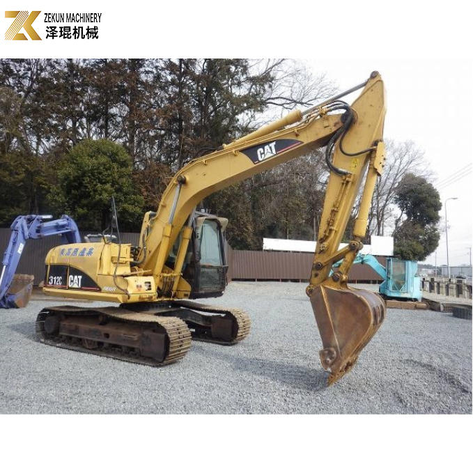 12T CAT312C Excavator 0.38M3 Used Mini Digger CATERPILLAR 3064T Engine