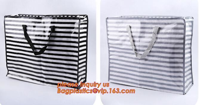 Custom Huge Luggage PP Woven Bag With Zipper Lock,PP Woven Shopping Bag,Factory customized cheap laminated pp woven shop