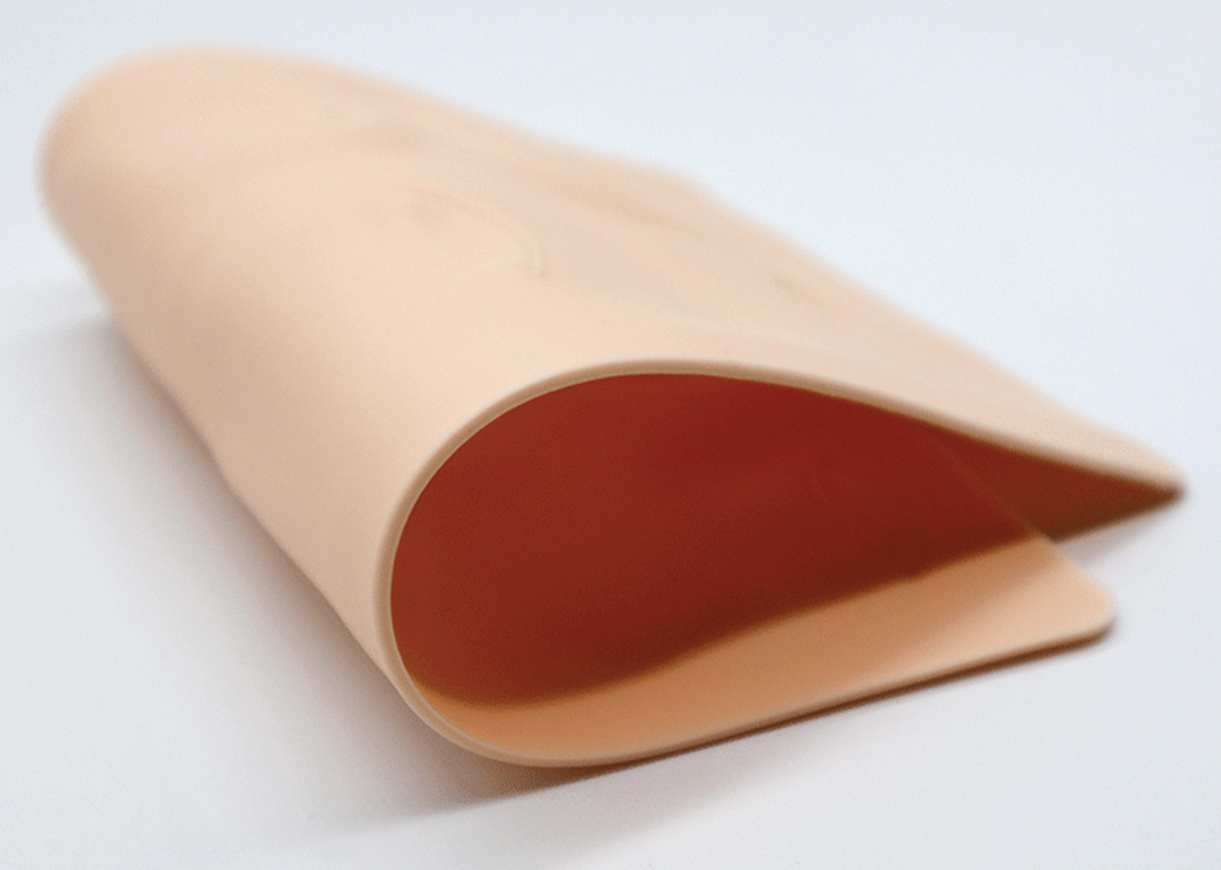 Silicone 26.1*15.1*0.15cm Washable Permanent Makeup Practice Skin