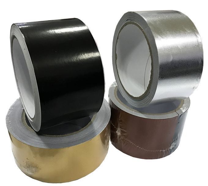 Black Lacquered Aluminum Foil Tape With Solvent Acrylic Adhesive