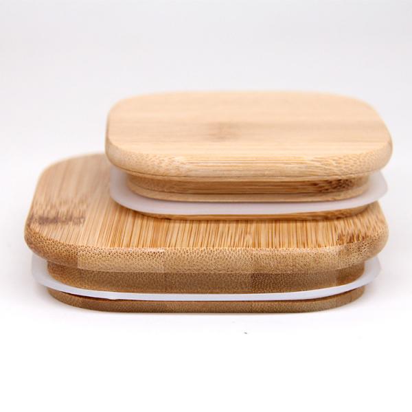 Eco Friendly Reusable Mason Jar Lids Bamboo Wooden Tea Coffee Cup Cover 70 mm