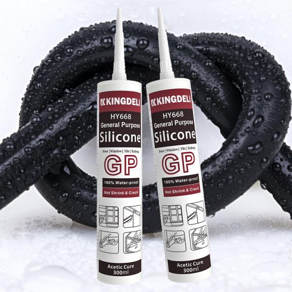 Construction Adhesive Acetic Silicone Sealant Cure Grey Black White Glass