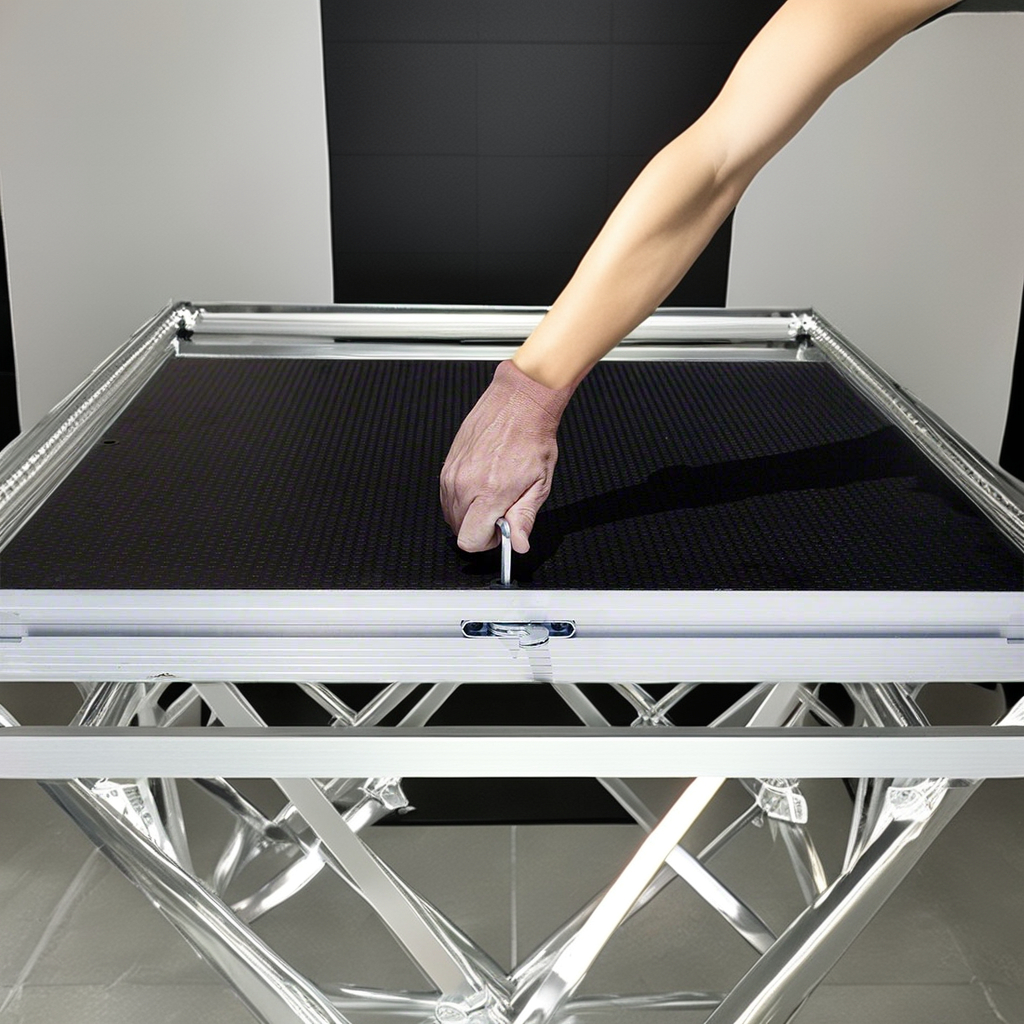 Square Aluminium Stage Deck Black Waterproof Modular Stage Platform