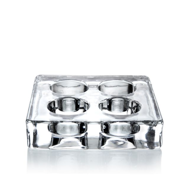 Glass Transparent Candle Holder with 4 Tealight Set for party wedding decoration
