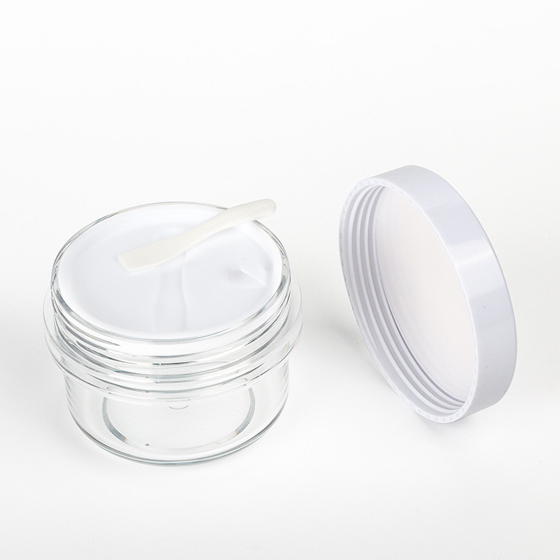 50ml Empty Plastic Jars With Lids , Transparent Plastic Beauty Containers
