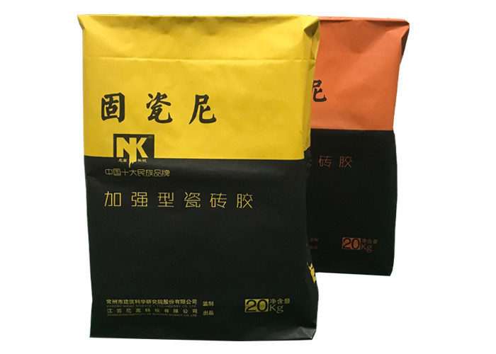 25 KG 50 KG Pasted Kraft Paper Valve Sack For Packaging Tile Glue