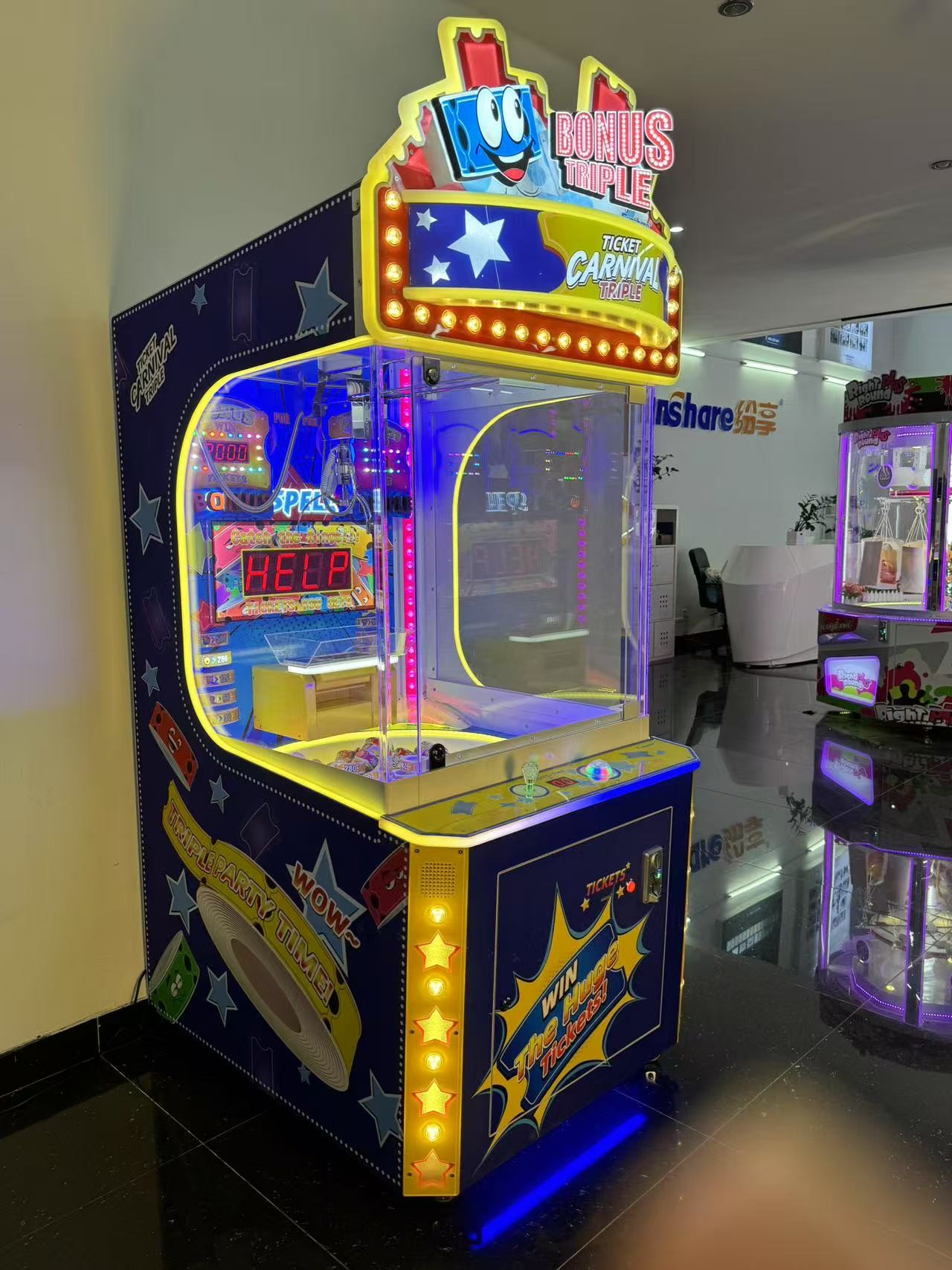 Playfun Redemption Tickets Game Machine Ticket Carnival Triple arcade hall game
