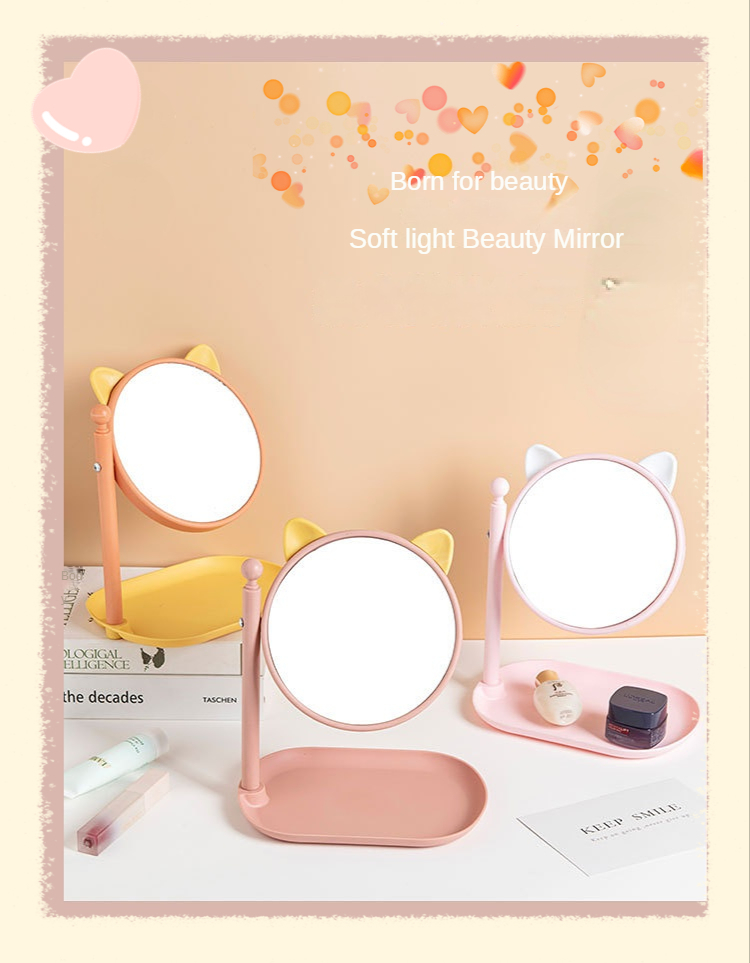 Everyday Fashion Morden Style Pocket Mini Lady Dressing Heart Shaped Makeup Mirror
