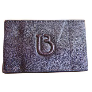 Multiple Style Embossed Leather Patches Brass Rivet custom embossed leather