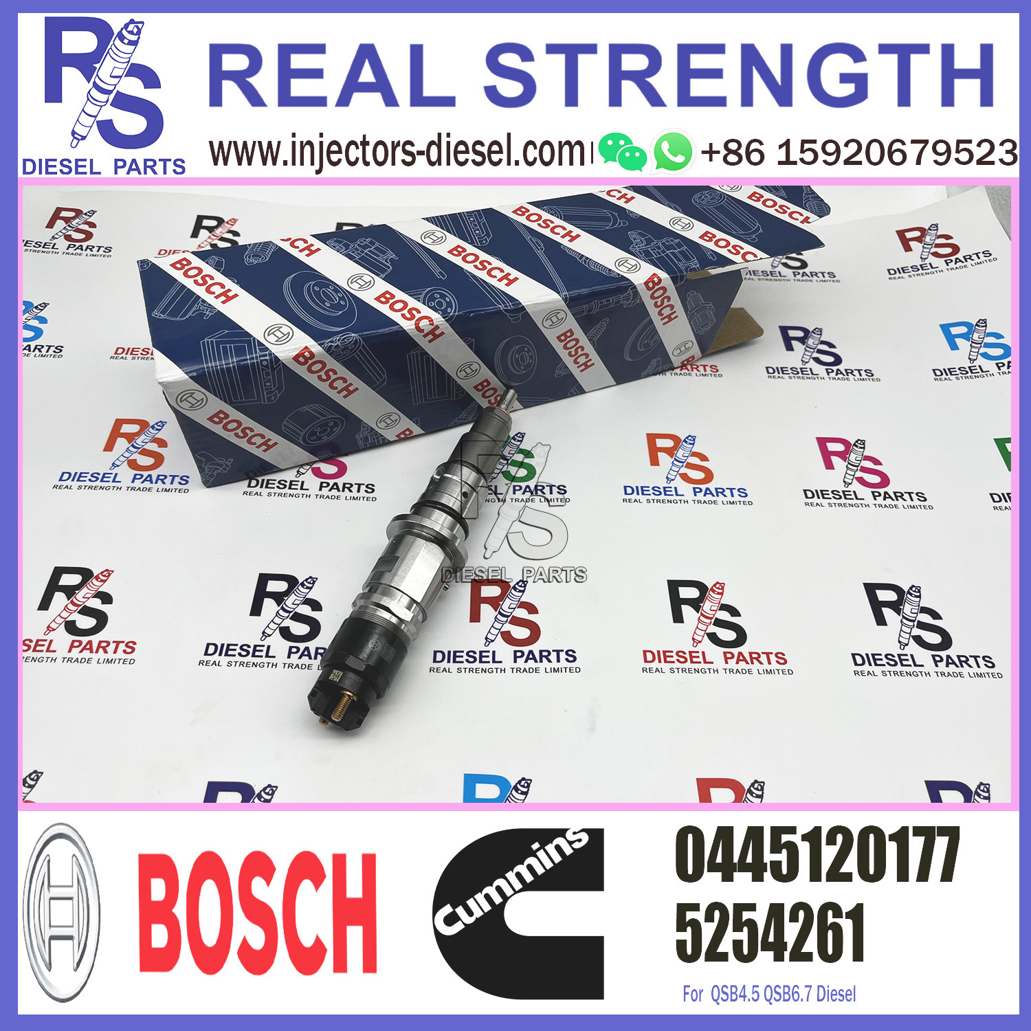 Cummins BOSCH Diesel Injector Common Rail 0445120177 For MAN Truck TGM TGL