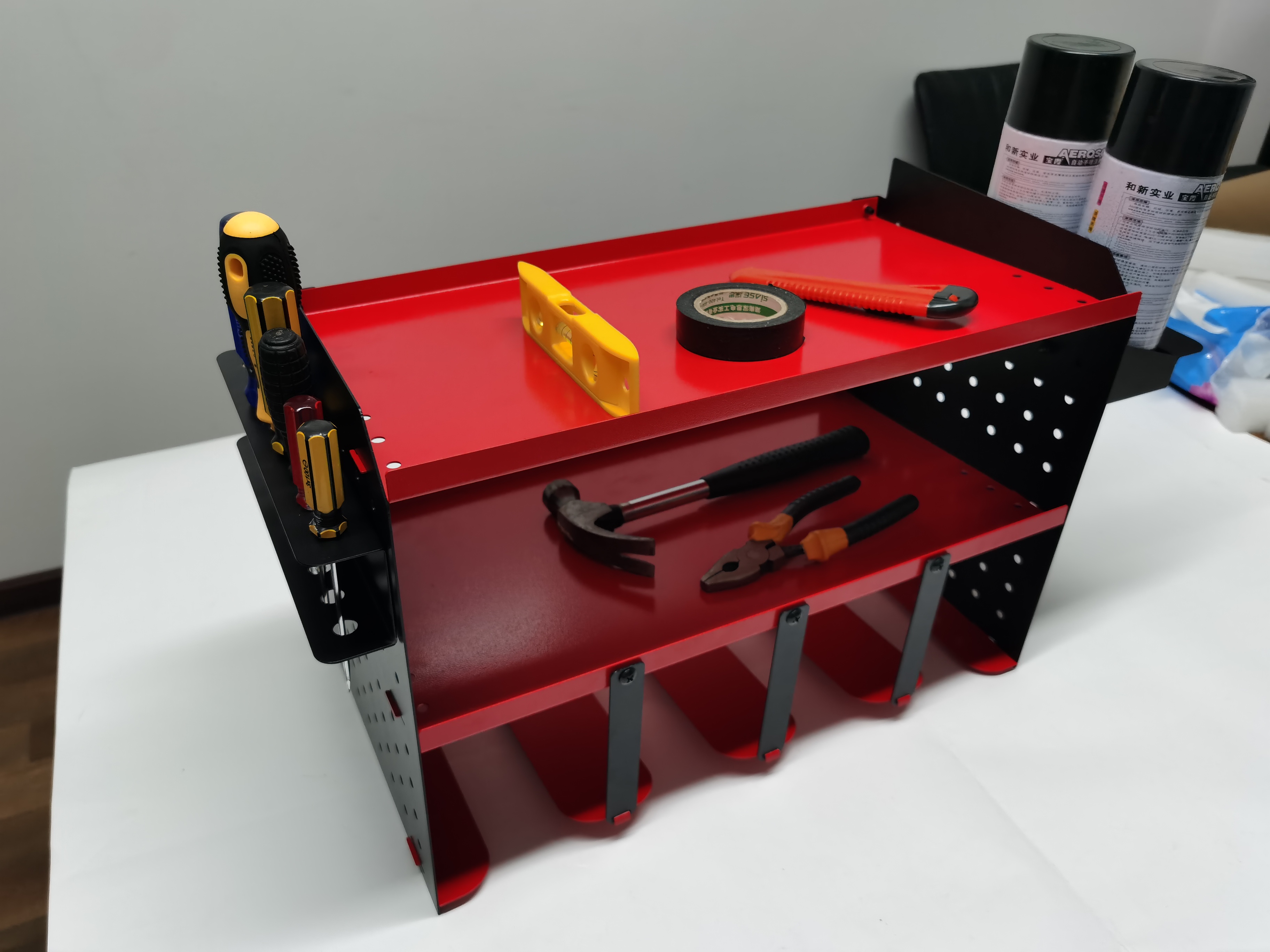 Pegboard Power Tool Organzier Wall Mount Garage Utility Shelf for Cordless Tool Storage