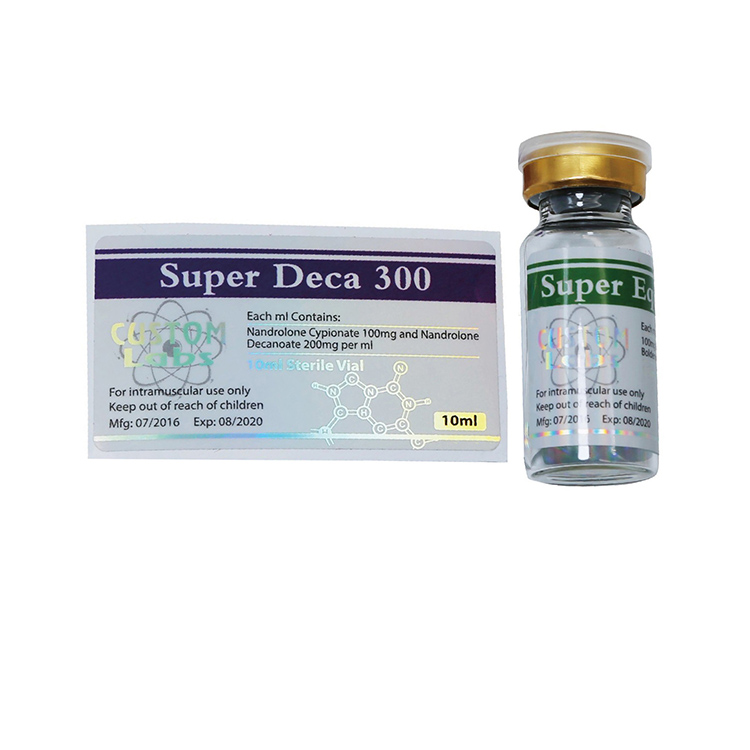 Custom 30mm Length Holographic Security Stickers , Strong Adhesive Steroid Vial Labels