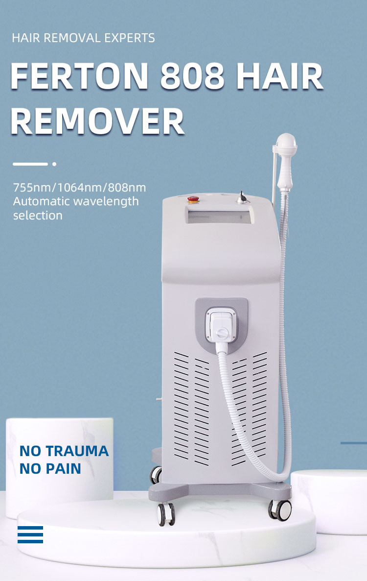 1200w/1600w Triple Wavelength Diode Laser Hair Removal Beauty Machine 755nm 808nm 1064nm