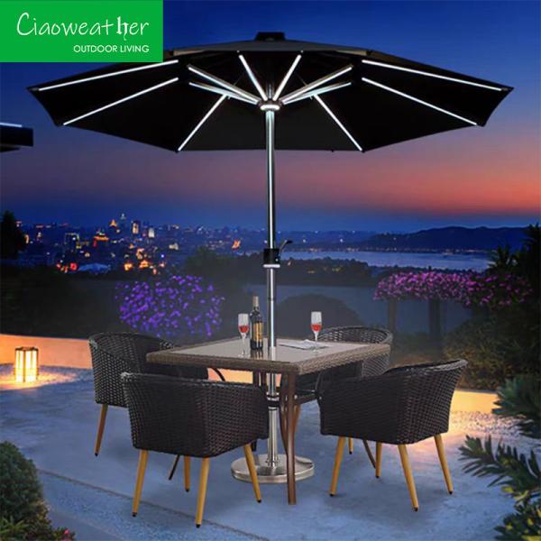 Leisure Facilities Customized Middle Pole Garden Swimming Pool Umbrella for