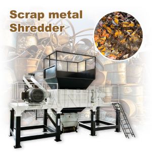 Double Shaft Scrap Metal Shredder Plastic Shredder Machines Multi Function