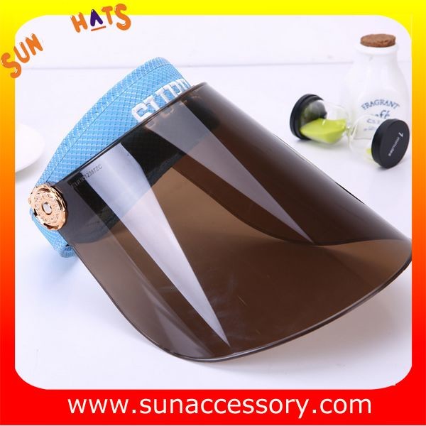 AK16102 PVC sun visor summer hats , promotion hats and cap for sale