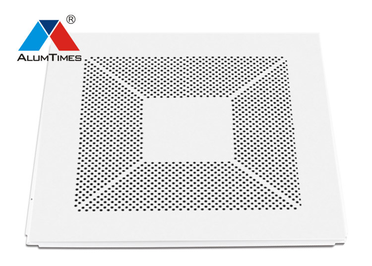 Airport Suspended Lay In Ceiling Panels Perforated With Powder Coated