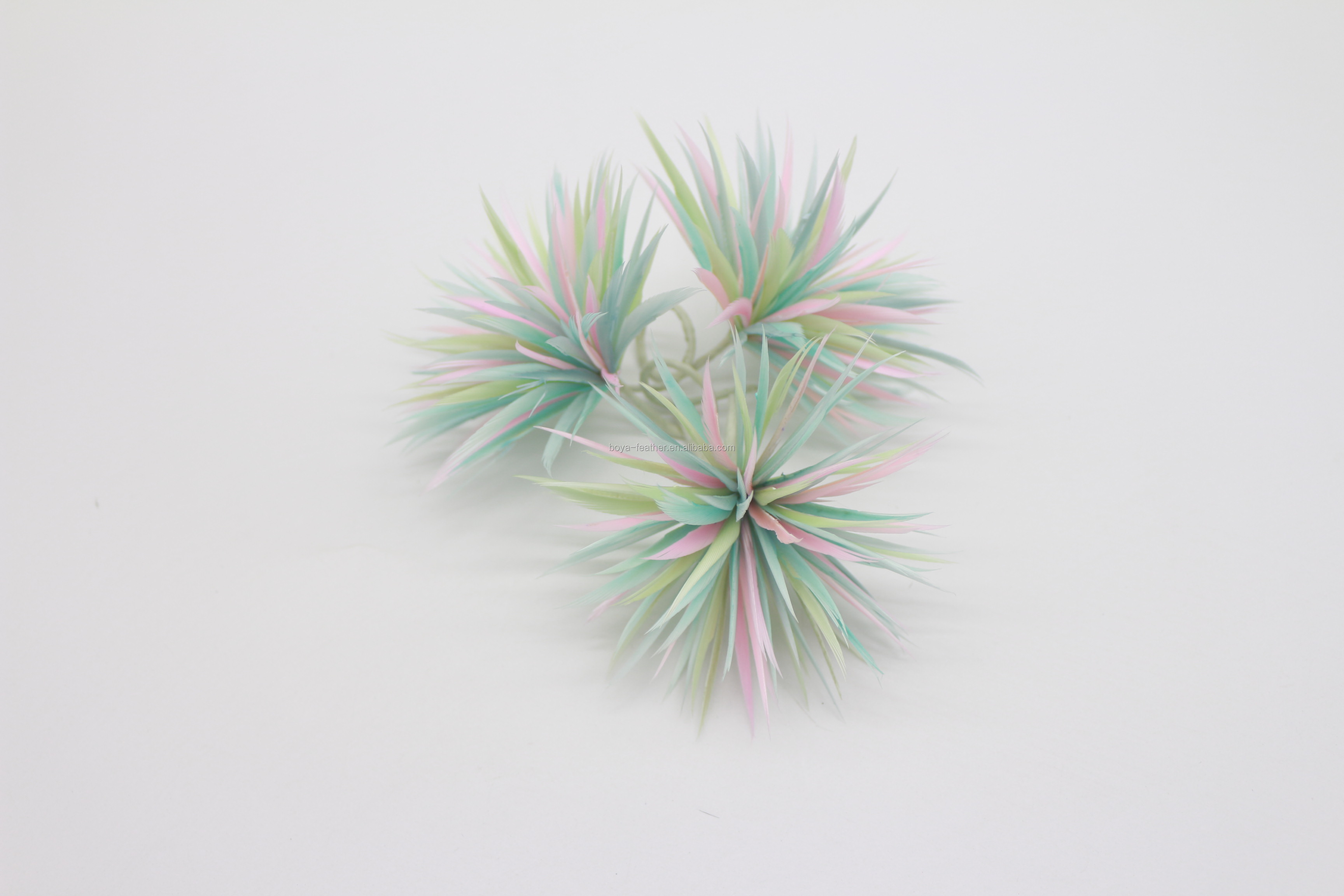 5*10 cm Goose Biot Feather Flower Mount with Wire Accessory