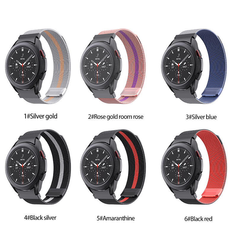 304 Stainless Steel Watch Band for Samsung Galaxy Watch 4 6 Colors and 48G Capacity
