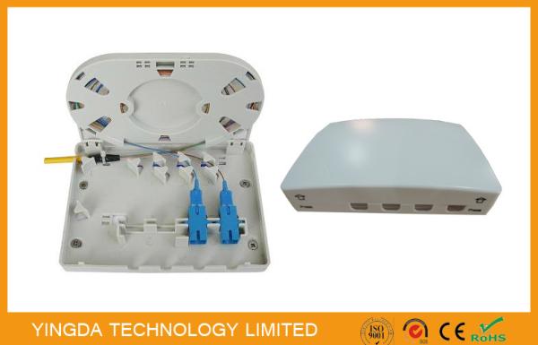 ABS Flame Retardant Mini FTTx Fiber Optic Termination Box / 4 Port Fiber Optical