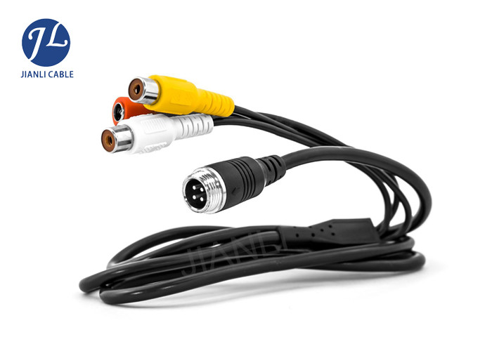 Reverse Backup Camera BNC RCA Video Cable With Waterproof Aviation Connector 4 Pin