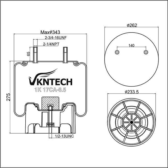Universal Air Bag Hendrickson Trailer S22948 And Firestone W01-358-8713 Air Springs