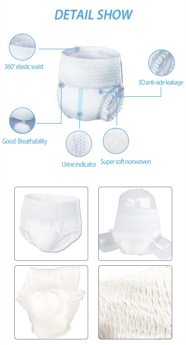Hospital Home Elder People Care Incontinence Underwear Adult Diapers Pants For Old Women Men